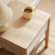 Linspire Evelyn Bedside Table, Natural & White