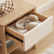 Linspire Evelyn Bedside Table, Natural & White
