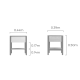 Linspire Evelyn Bedside Table, Natural & White