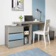 Linspire Slate Study Desk, Grey & Blue