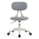 Linspire Slate Dual Study Desks and 2 Chairs Set, Grey & White & Yellow