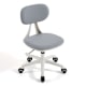 Linspire Slate Dual Study Desks and 2 Chairs Set, Grey & White & Yellow