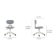 Linspire Slate Dual Study Desks and 2 Chairs Set, Grey & White & Yellow