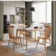 Linspire Ventus Solid Wood Dining Chairs, Natural, Set of 2