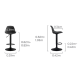 Linspire Perch Height Adjustable Bar Chair, White