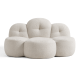 Linspire Lotus Boucle Bean Bag Chair, White