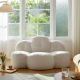 Linspire Lotus Boucle Bean Bag Chair, White