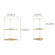 Linspire Delta Corner Shelving Unit, 3-Tier