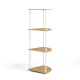 Linspire Delta Corner Shelving Unit, 4-Tier