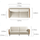 Linspire Gemini 3-Seater Leathaire Sofa, Grey & Moss Green