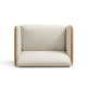 Linspire Gemini Leathaire Loveseat, Oat & Windsor Tan