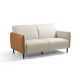 Linspire Gemini 2-Seater Leathaire Sofa, Oat & Windsor Tan