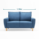 Linspire Essence 2-Seater Sofa, Blue