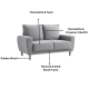 Linspire Essence Loveseat, Beige