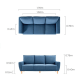 Linspire Essence 3-Seater Sofa, Blue