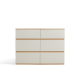 Linspire Rena Chest of 6 Drawers, Natural & Light Grey