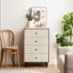 Linspire Fresko Chest of 4 Drawers, White & Walnut