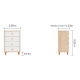 Linspire Fresko Chest of 4 Drawers, White & Walnut