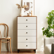 Linspire Fresko Chest of 5 Drawers, White & Walnut