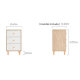 Linspire Fresko Chest of 3 Drawers, 41x43x72cm