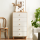 Linspire Fresko Chest of 5 Drawers, White & Natural