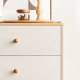 Linspire Fresko Chest of 5 Drawers, White & Natural