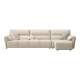 Linspire Plume Leather 5-Seater Sofa with Ottoman, Sand