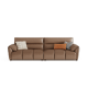 Linspire Plume Leather 4-Seater Sofa, Caramel