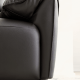 Linspire Plume 2-Seater Leather Sofa, Black