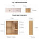 Linspire Grace Sliding Door Wardrobe with Top Cabinet, 1.8m