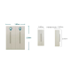 Linspire Stele 4-Door Wardrobe with Shelf & Double Level Hanging