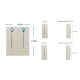 Linspire Stele 4-Door Wardrobe with Drawers & Double Level Hanging