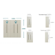 Linspire Stele 5-Door Wardrobe with Double Level Hanging