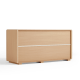 Linspire Pristine Chest of 3 Drawers with Cabinet, White & Natural