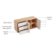 Linspire Pristine Chest of 3 Drawers with Cabinet, White & Natural