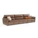 Linspire Plume 4.5-Seater Leather Sofa, Caramel