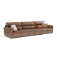 Linspire Plume Leather 5-Seater Sofa, Caramel