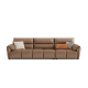 Linspire Plume Leather 5-Seater Sofa, Caramel