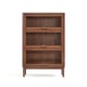 Linspire Cocoa Bookcase with Glass Door 60cm, 3-Tier