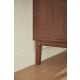 Linspire Cocoa Bookcase with Glass Door 60cm, 3-Tier