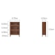 Linspire Cocoa Bookcase with Glass Door 80cm, 3-Tier