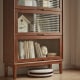 Linspire Cocoa Bookcase with Glass Door 80cm, 4-Tier