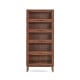 Linspire Cocoa Bookcase with Glass Door 60cm, 5-Tier