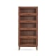Linspire Cocoa Bookcase with Glass Door 80cm, 5-Tier