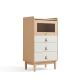 Linspire Aether Chest of 4 Drawers, Natural & White