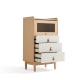 Linspire Aether Chest of 4 Drawers, Natural & White