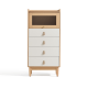 Linspire Aether Chest of 5 Drawers, Natural & White