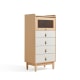 Linspire Aether Chest of 5 Drawers, Natural & White