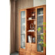 Linspire Umber Display Cabinet with Glass Door and Storage Drawer 120cm