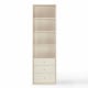 Linspire Ventus Bookcase with Storage Drawers, White